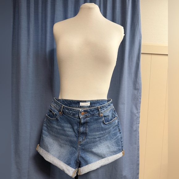 LOFT Cuffed Denim Shorts - Picture 2 of 3